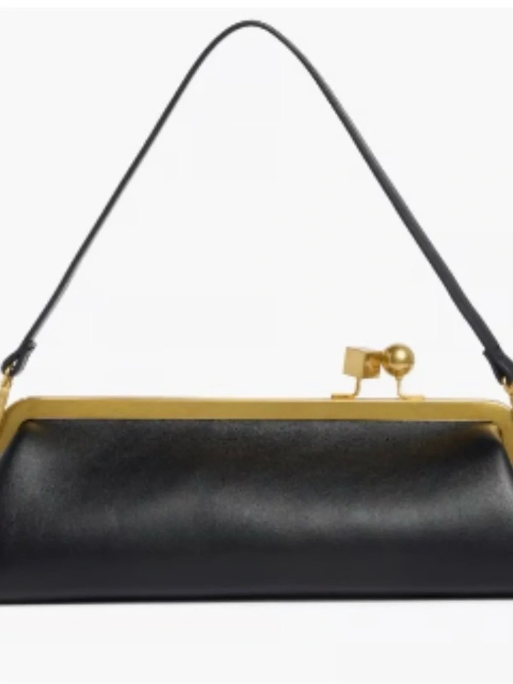 BCBG East West frame shoulder bag NWt black An asymmetric kiss-lock closure add